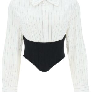 Dion Lee Cropped Shirt With Underbust Corset