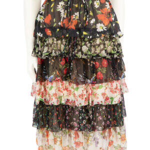 Dolce & Gabbana Floral Print Tiered Skirt