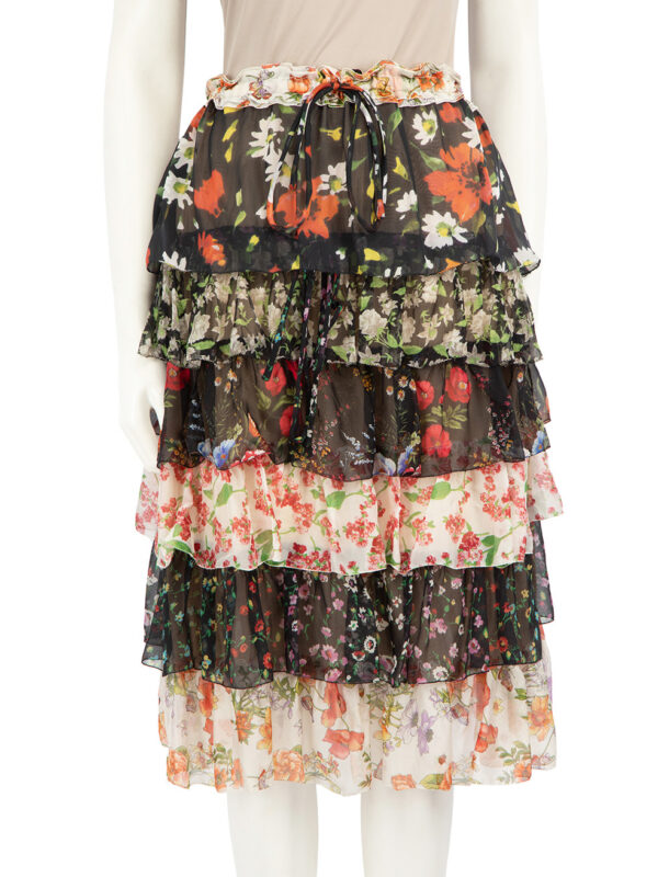 Dolce & Gabbana Floral Print Tiered Skirt