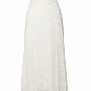 Dolce & Gabbana Godet Skirt In Devoré Silk