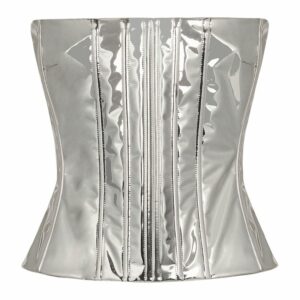 Dolce & Gabbana Kim Dolce & Gabbana Foiled Satin Corset Top