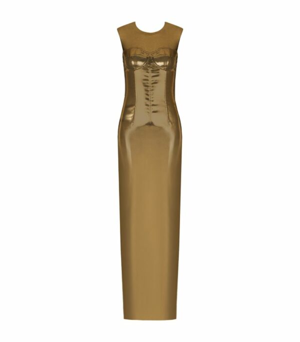 Dolce & Gabbana Lamé Corset Maxi Dress