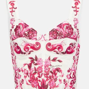 Dolce&Gabbana Majolica printed corset top