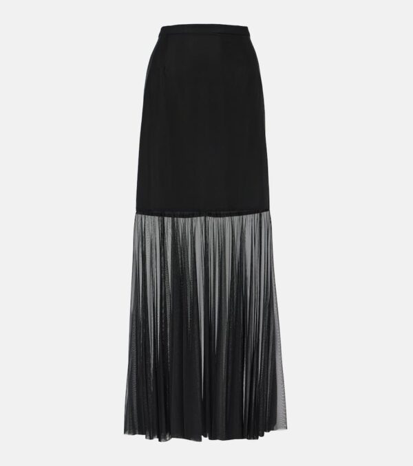 Dolce&Gabbana Tulle-trimmed maxi skirt