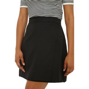 Dorothy Perkins Womens/Ladies Wrap Tailored Mini Skirt (12 UK) (Black)