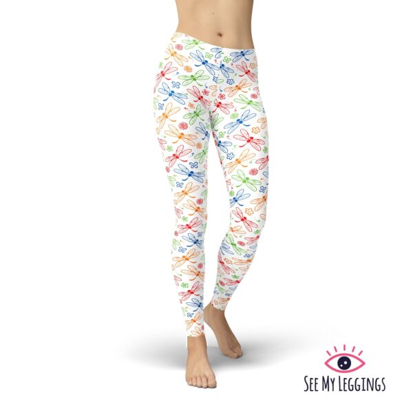 Dragonflies Leggings, Printed Workout Leggings For Women, High Waist Legging, Capris, Plus Size Yoga Pants