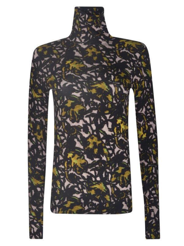 Dries Van Noten All-over Printed Turtleneck Top