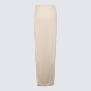 Dries Van Noten Ecru Wrap Long Skirt