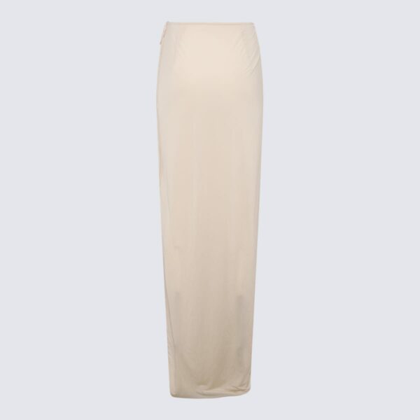 Dries Van Noten Ecru Wrap Long Skirt