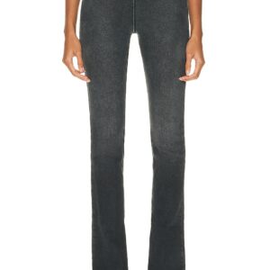 EB Denim Split Hem Jeggings in Gradeschool - Charcoal. Size XL (also in M, S).