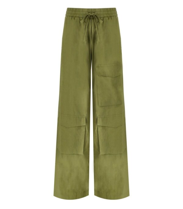 ESSENTIEL ANTWERP FOPY KHAKI GREEN CARGO PANTS