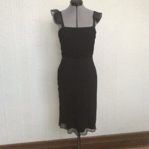 Early 2000 Little Black Dress - Silk Chiffon Size 6