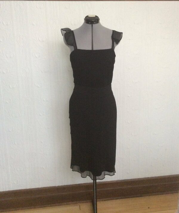 Early 2000 Little Black Dress - Silk Chiffon Size 6