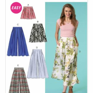 Easy Sewing Pattern For Womens Pants, Wide Leg Palazzo Culottes, Mccalls 7131, Size 8-16 & 16-24, Uncut Ff