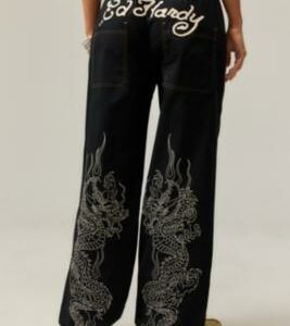 Ed Hardy Dragon Cargo Pants - Black XS at Urban Outfitters