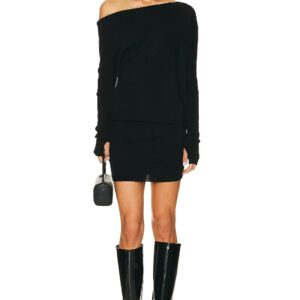 Enza Costa Slouch Sweater Dress in Black - Black. Size L (also in ).