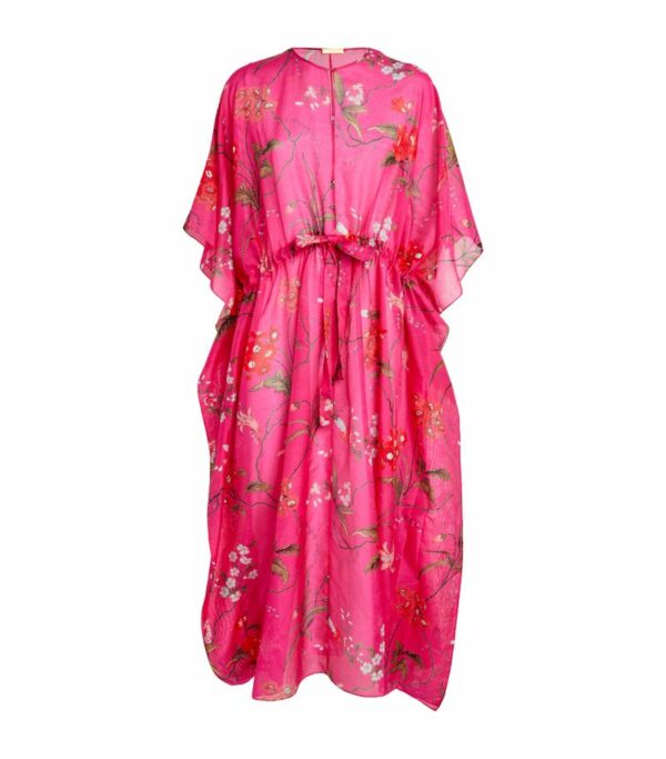 Erdem Floral Print Kaftan Midi Dress