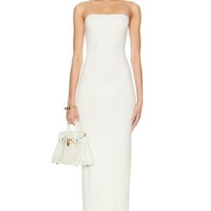 Eterne Tube Maxi Dress in Cream - Cream. Size S (also in L, M, XL).