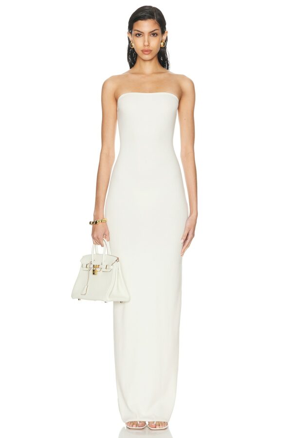 Eterne Tube Maxi Dress in Cream - Cream. Size S (also in L, M, XL).