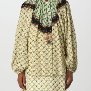 Etro Cady tunic dress with placed Floralia print