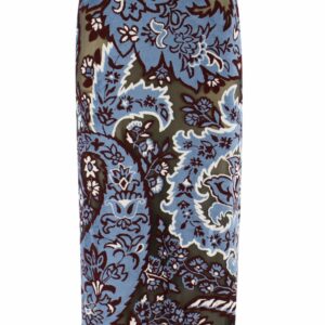 Etro Light Blue Velvet Jacquard Tulle Skirt