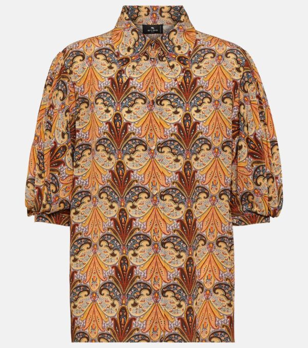 Etro Printed silk top