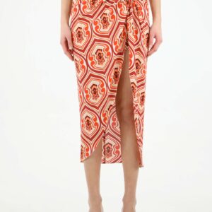 Etro Sarong Skirt With Graphic Print