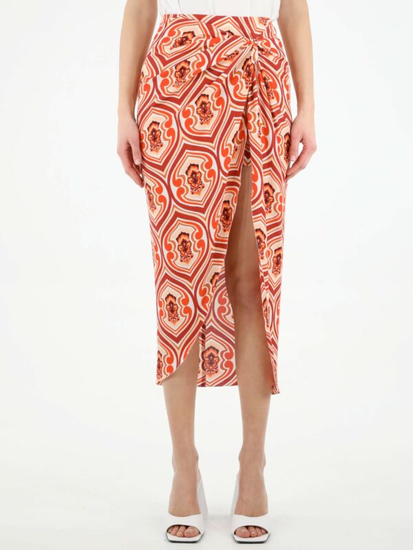 Etro Sarong Skirt With Graphic Print