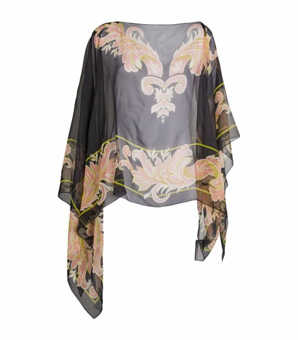 Etro Silk Printed Cape Top