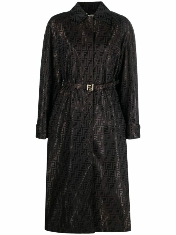 FENDI- Ff Jacquard Trench Coat