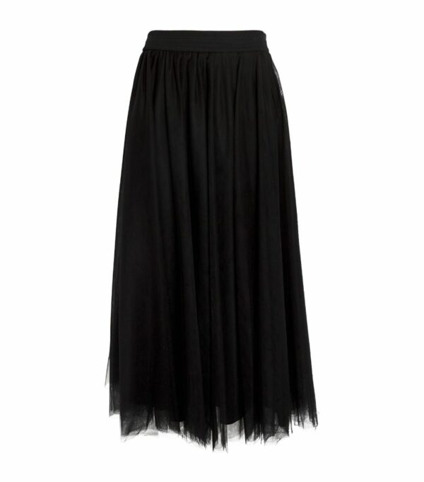 Fabiana Filippi Tulle Gathered Midi Skirt