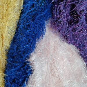 Fabric Sold By The Yard Shaggy French Clear Organza Bridal Evening Dress Quinceañera Gown Prom Fashion Textured Purple Gold Pink Royal Blue