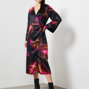 For All The Love Printed Kimono Wrap Midaxi Dress 14