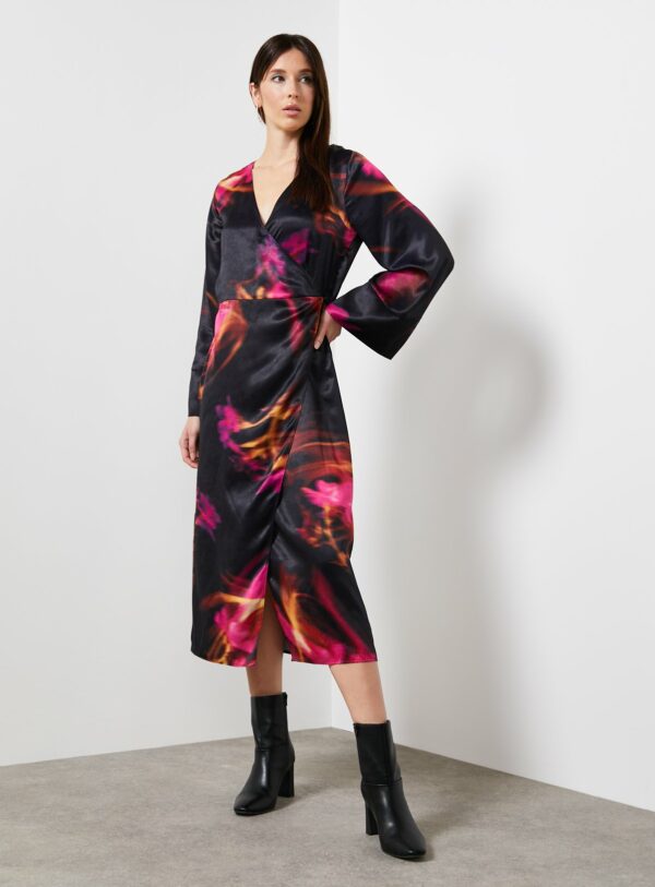 For All The Love Printed Kimono Wrap Midaxi Dress 14