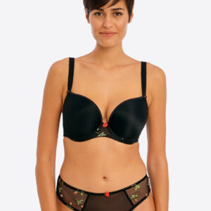 Freya Rose Blossom Moulded Plunge T-shirt Bra Black