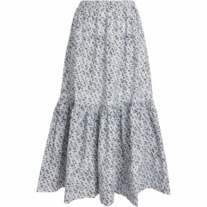 Ganni Cotton Tiered Midi Skirt