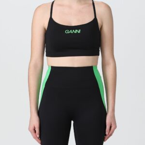 Ganni top in nylon with printed logo