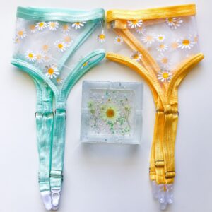 Garter Belt Daisy Mesh You Choose Elastic Color