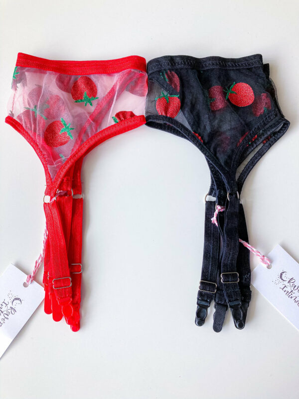 Garter Belt Red Strawberries