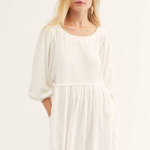 Get Obsessed Babydoll Dress at Free People in Ivory, Size: XS