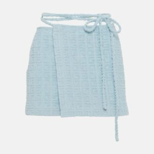 Givenchy Plage 4G cotton-blend terry wrap skirt