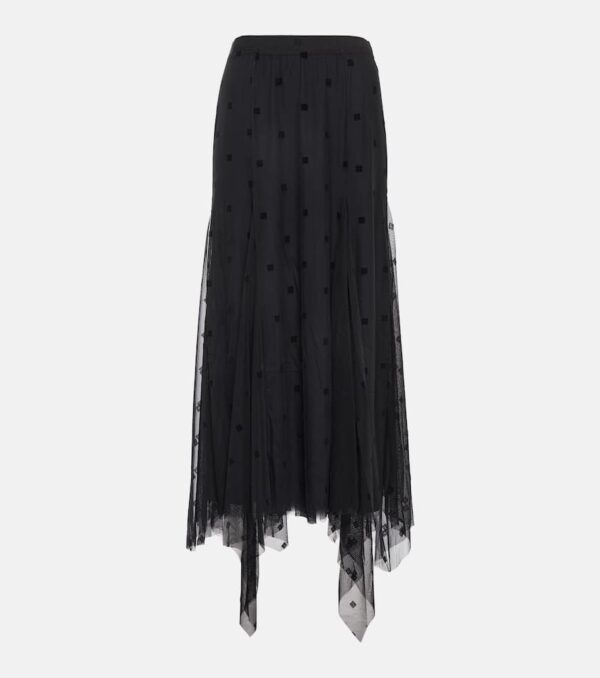 Givenchy Polka-dot tulle midi skirt