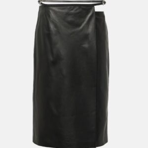 Givenchy Voyou leather wrap skirt