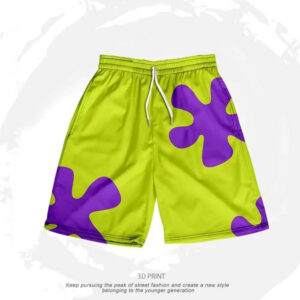 (Green, L) Patrick Star's Shorts Men's and Women's Summer Beach Pants Children's Shorts