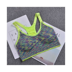 (Green, M) Women's Padded Sports Bra Top Vest Fitness Yoga Bra