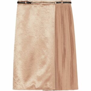 Gucci Satin Pleated Wrap Skirt