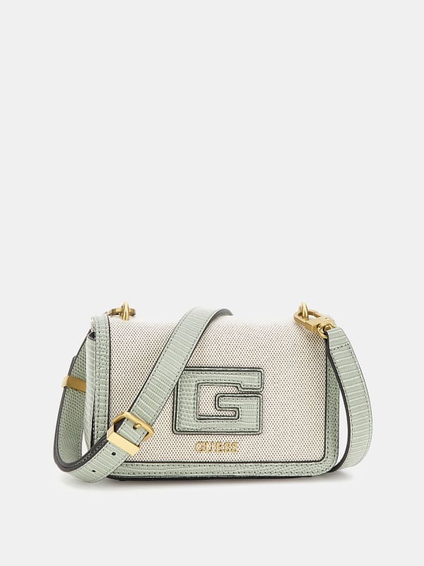 Guess G Status Straw Mini Crossbody Bag