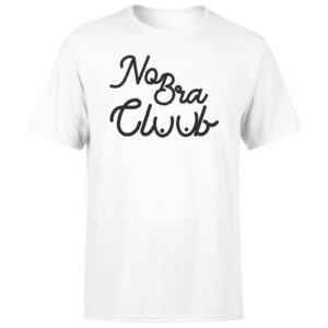 Hand Written No Bra Club Men's T-Shirt - White - M - White