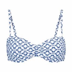 Heidi Klein Mykonos printed bandeau bikini top