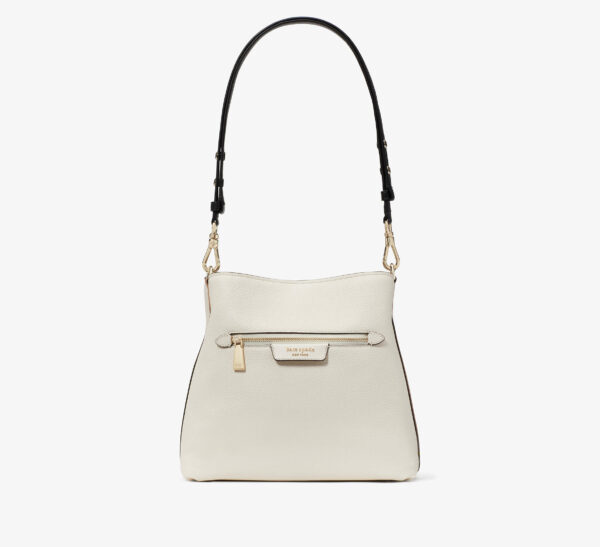 Hudson Colorblocked Pebbled Leather Shoulder Bag